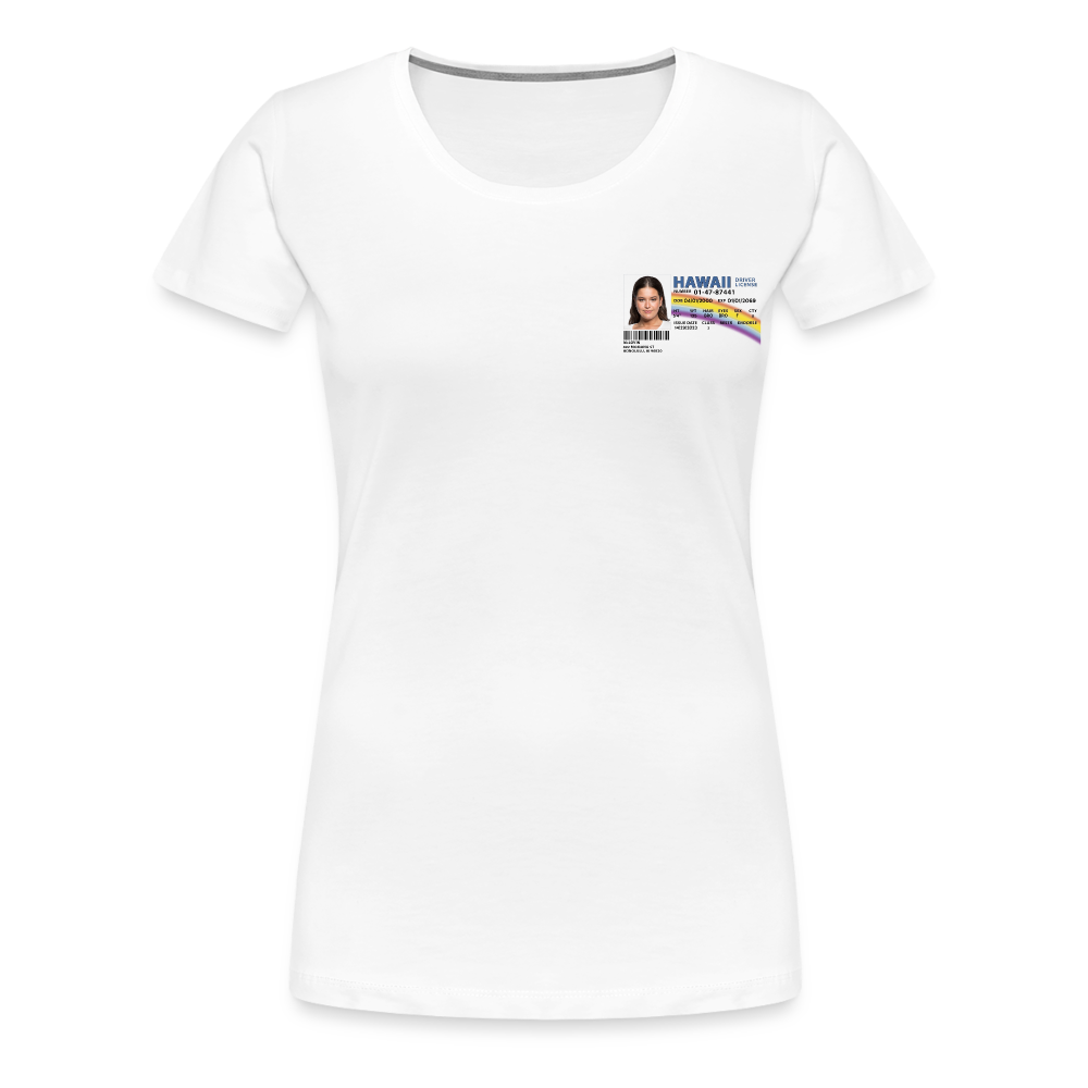 Personalized Front Print McLovin Premium Woman's T-Shirt