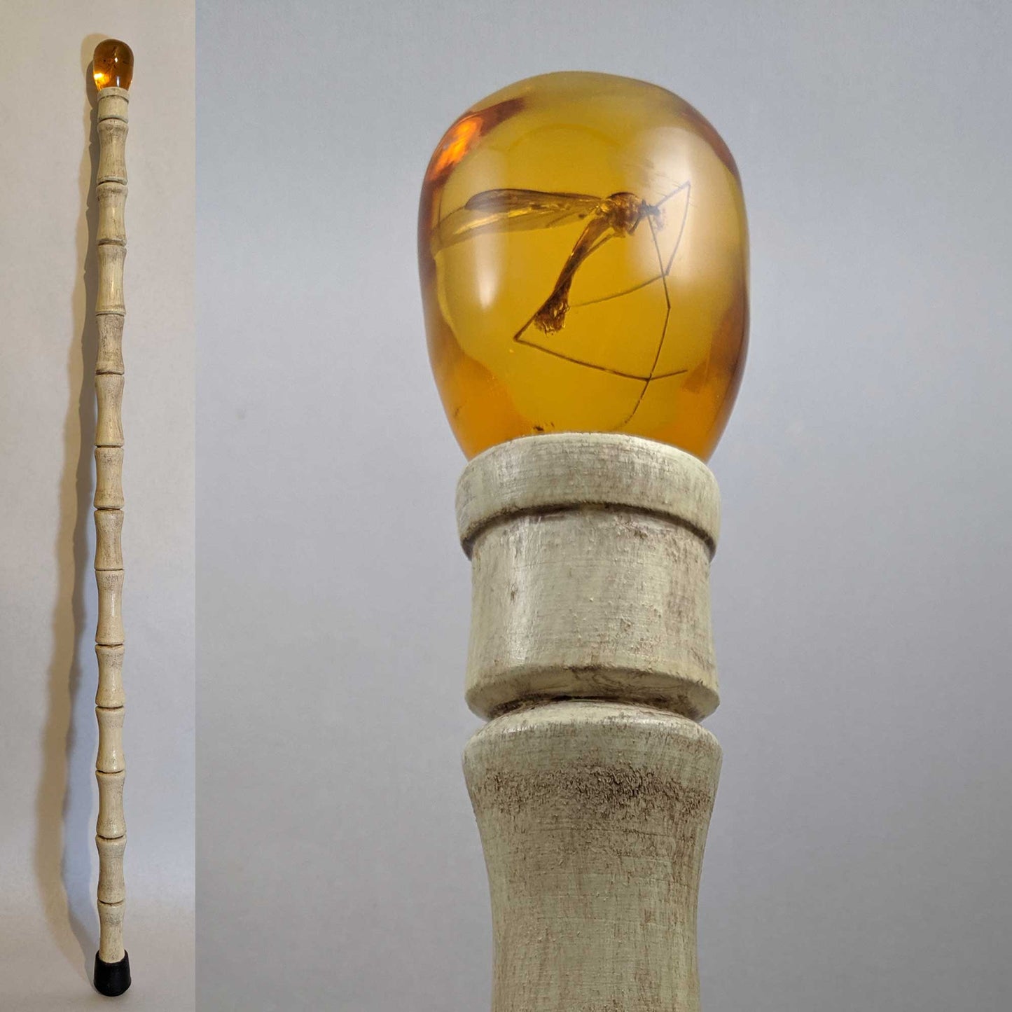Jurassic Park Amber Topped Cane Replica - John Hammond Collectible Cane