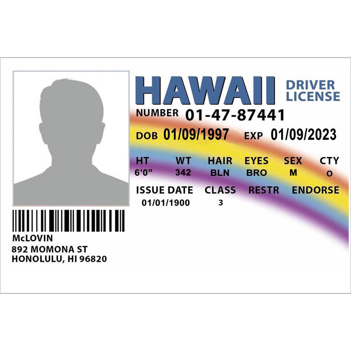 McLovin Drivers License - Custom with Your Photo