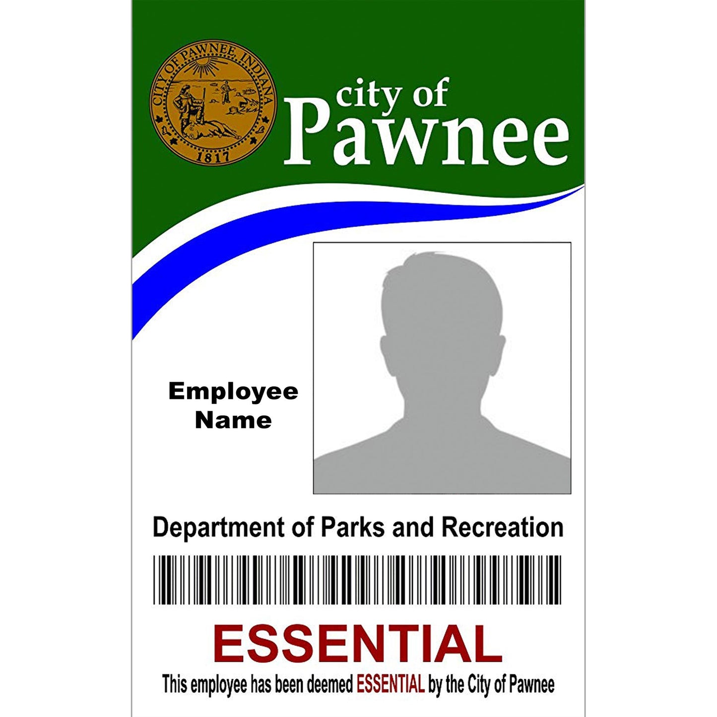 Parks And Recreation Employee ID Badge