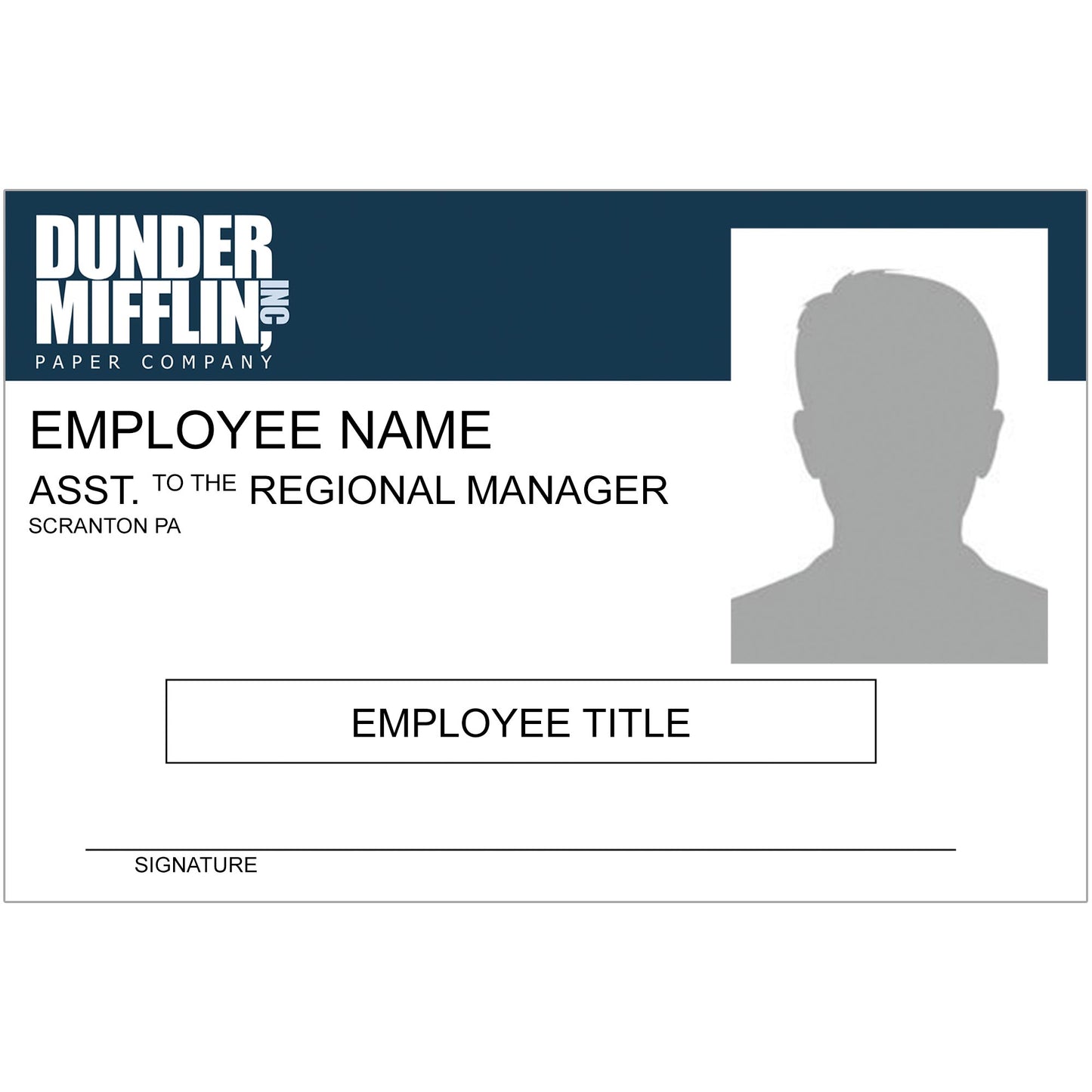 BADGETHEOFFICE the office employee id badge - custom with your photo